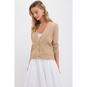 POMANDER PLACE Tan Metallic Rene Cardigan Size XXL NWT Retail $128 Tuckernuck
